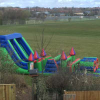 Obstacle Course With Big Slide