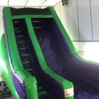 15ft Inflatable Mega Slide - Green And Purple