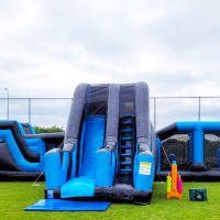 60ft Assault Course And 10ft Drop Slide Hire Boston, Spalding, Sleaford, Holbeach