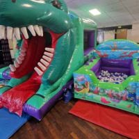 3d Dino Slide Castle And Ballpool With 5 Didi Cars