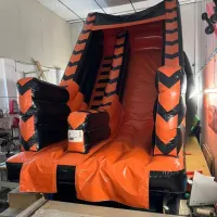 15ft Inflatable Mega Slide - Orange And Black Chevron