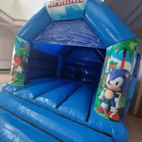 Blue Sonic Bouncy Castle