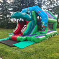 Dino Disco Bouncy Castle With Slide