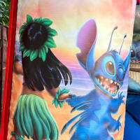 15ft X 12ft Blue And Red Castle - Lilo And Stitch Theme