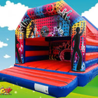 Adult Childrens Red Blue Disco Theme Castle