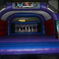 15ft X 15ft Rodeo Bull(4 Hours) & 20ft X 20ft Disco Castle & 8ft X 8ft Mats Adult Sumo Suits