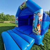 Boom Superhero Blue Bouncy Castle