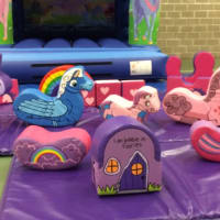 Unicorns Bouncy Castle Soft Play Package.