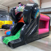 Disco Front Slide Bouncy Castle - Pink