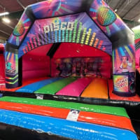 Adult Disco Bouncy Castle Coloured