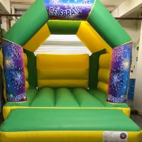 11ft X 15ft Celebration Bouncy Castle - Yellow And Green