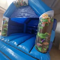 Blue Minecraft Bouncy Castle