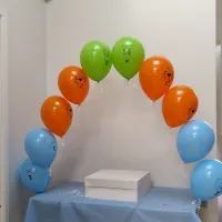 Helium Filled Table Balloon Arch