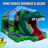 Dino Disco Bouncy Castle With Slide