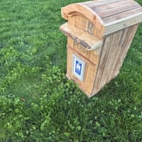 Rustic Wooden Post Box