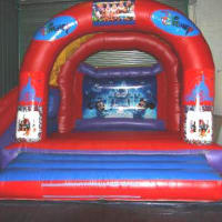 15ftx 15ft Rodeo Bull For (2 Hours)disney Megga Slide Red And Blue/40ft Army Assault Course/21ftx15ft Diseny Theme Castle Slide/10ftx9ft Ball Pool With Balls.