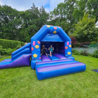 Party Time Side Slide Combi Bouncy Castle And Any Theme Soft Play Package