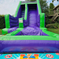 15ft Inflatable Mega Waterslide - Green And Purple