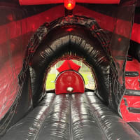 Red And Black 8ft Curved Slide Disco Dome