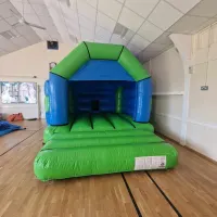 Plain Green Bouncy Castle