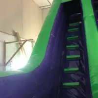 15ft Inflatable Mega Slide - Green And Purple