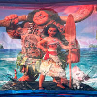 12ft X 12ft Blue And Red Castle - Moana Theme