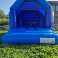 Plain Blue Bouncy Castle