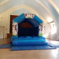 11ft X 15ft Unicorn Themed Bouncy Castle - Blue