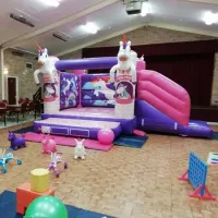 Unicorn Bouncy Castle With Slide