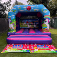 Rainbow Unicorn Bouncy Castle