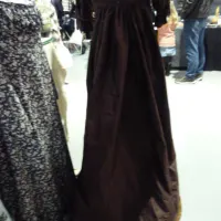 Brown Silk Regency Evening Gown
