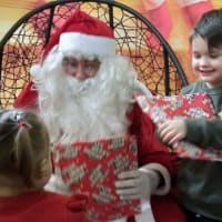 Santa Grotto And Real Life Santa