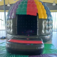 Disco Dome Bouncy Castle Set Up For A Birthday Party Hire In Nene Valley Community Centre Peterborough