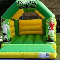 11ft X 15ft Football Themed Bouncy Castle - Green