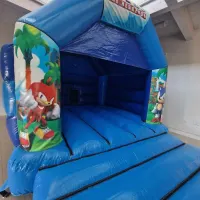 Blue Sonic Bouncy Castle