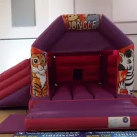 Pink  Purple Side Slide Castle Velcro 15 X 17ft