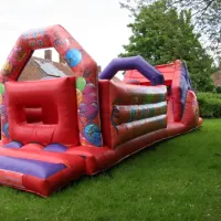 24ft X 28ft X 15ft Party Party Slide And 50ft X 10ft Party Party Assault Course