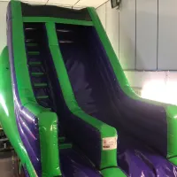 15ft Inflatable Mega Slide - Green And Purple