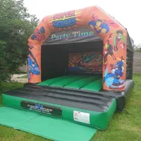 Super Heroes Disco Bouncy Castle