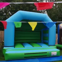 Green And Blue Bouncy Castle