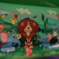 3d Lion Slide Bouncy Castle