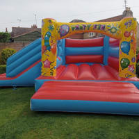 Red Balloons Bounce And Slide Bouncy Castle