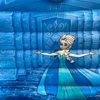 Frozen Themed Bouncy Castle With Front Slide