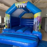Splatter Bouncy Castle - Blue