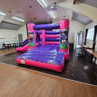 Football 18ft X 14ft H Frame Pink And Purple Side Slide Combi