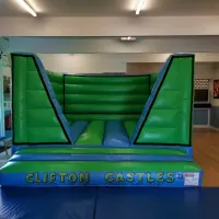 Blue And Green Bouncy Castle