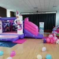 Unicorn Bouncy Castle With Slide Package