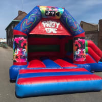14 X17 A Frame Red And Blue Slide Bounce Combi Castle