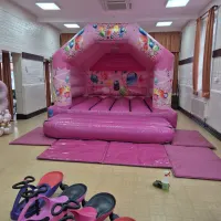 Pink Party Time Bouncy Castle