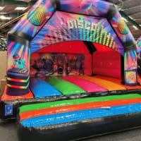 Adult Disco Bouncy Castle Coloured